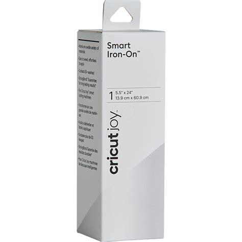 Cricut Joy Smart Iron-On 14x60cm (Silver); Auto-loads for continuous cuts without a cutting mat; Outlasts 50+ washes!*; For Cricut Joy™